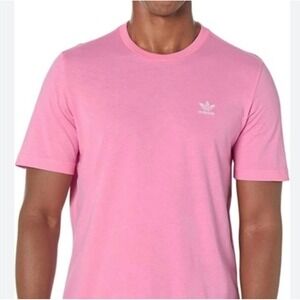 Adidas Originals Mens Essential Pink Tee Trefoil Logo Short Sleeve NEW Medium